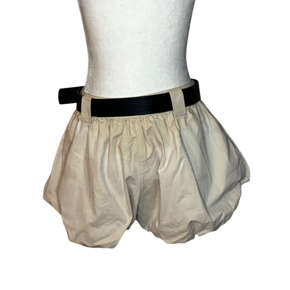 Sea Adele Sportswear Bubble Shorts in Oat 4 New Womens Puffy Chino Cotton - Picture 7 of 15